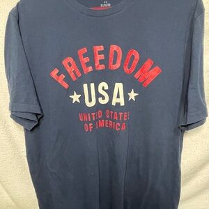 Under Armour Freedom USA Tee - Navy and Red